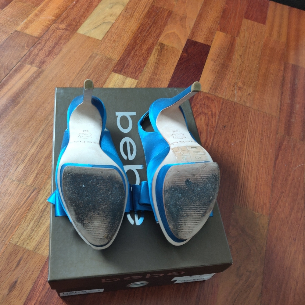 Bebe Open Toe Sling Back Heels - image 4